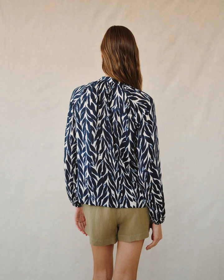 Long Sleeve Shirred Raglan Shirt