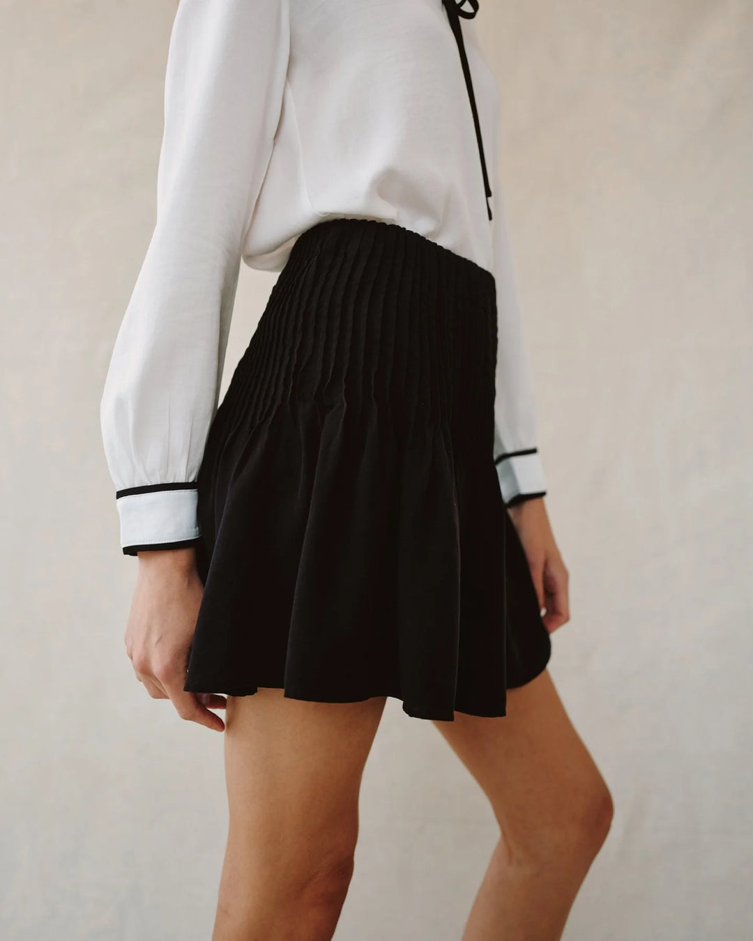 Pintuck Mini Skirt