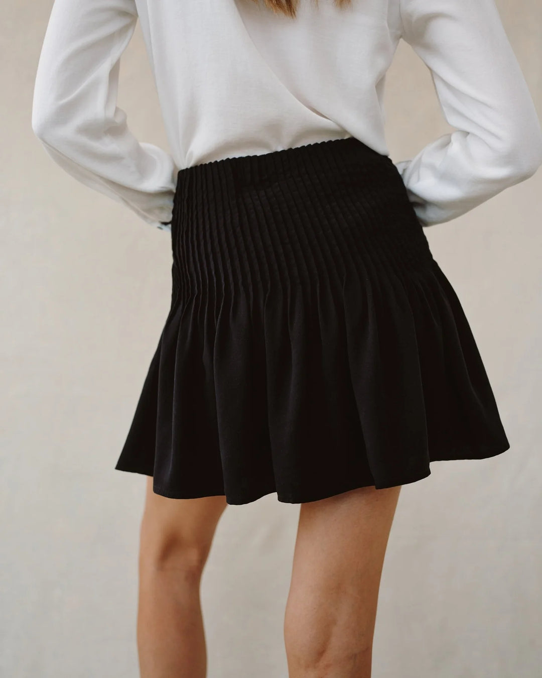 Pintuck Mini Skirt