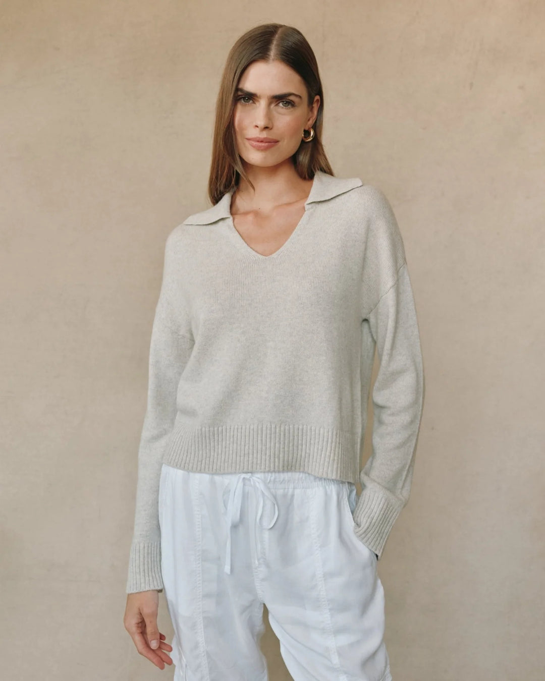 Pullover Sweater with Collar