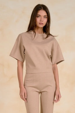 SHORT SLEEVE CREWNECK BASIC SHIRT