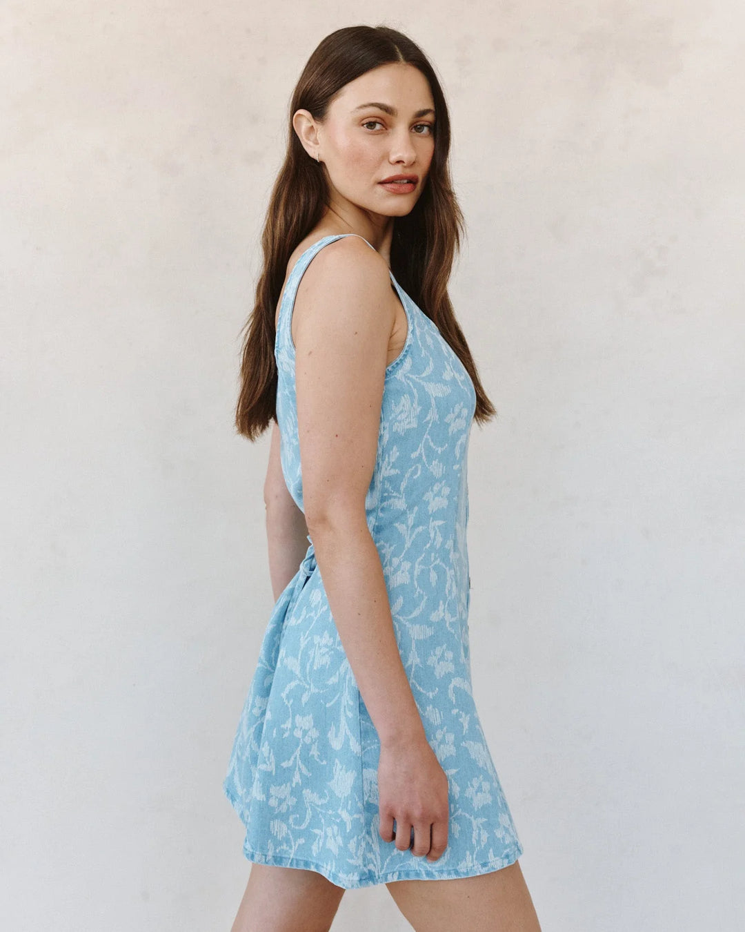 Sleeveless Button Front Fitted Dress