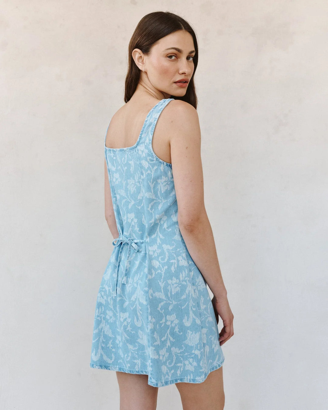 Sleeveless Button Front Fitted Dress