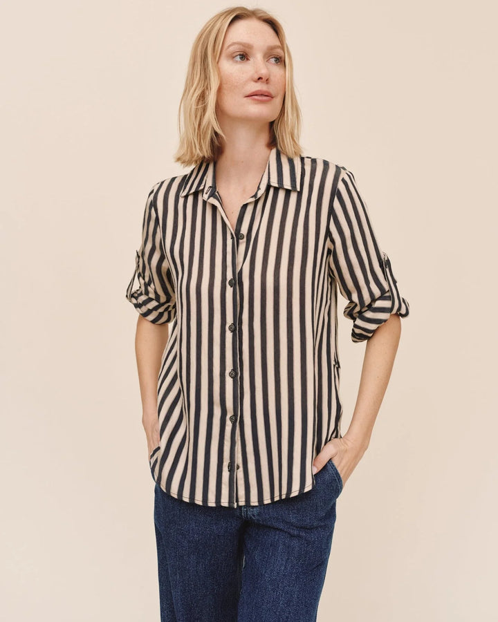 Split Back Button Down