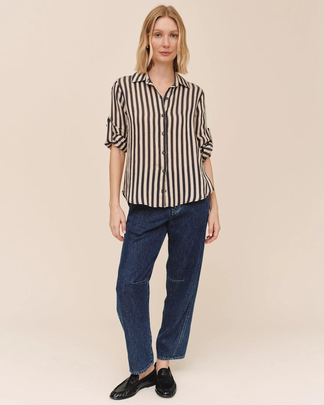 Split Back Button Down