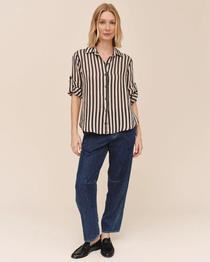 Split Back Button Down