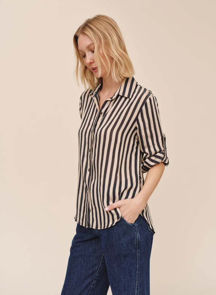Split Back Button Down