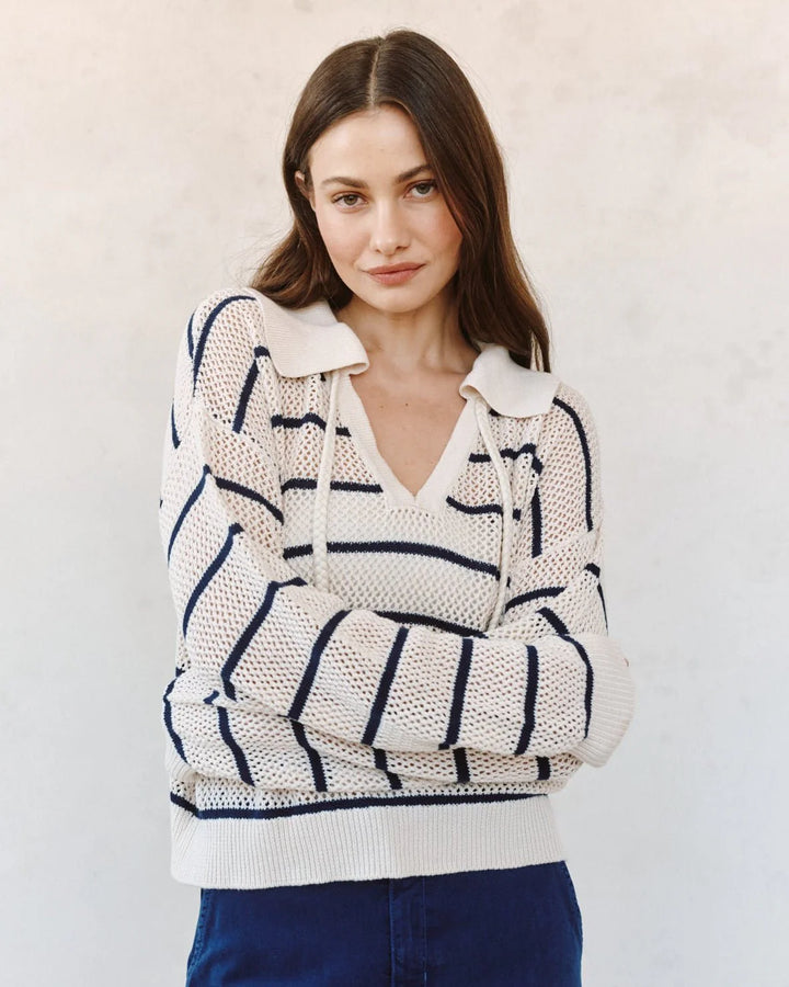 Tassel Tie Open Knit Sweater