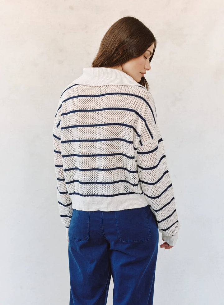 Tassel Tie Open Knit Sweater