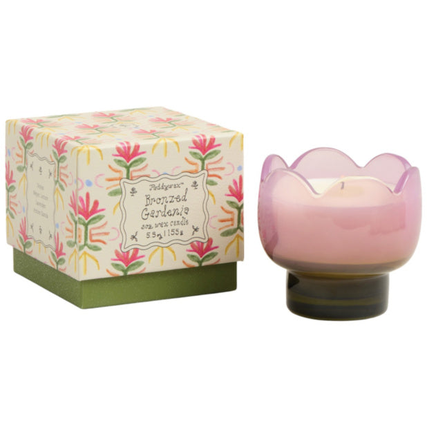 Bronzed Gardenia Tulip 5.5 Oz Glass Candle