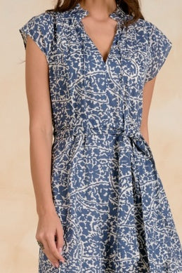 VNECK CAP SLEEVE MAXI DRESS