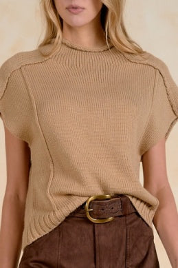 CREW NECK SHORT SLEEVE SWEATER