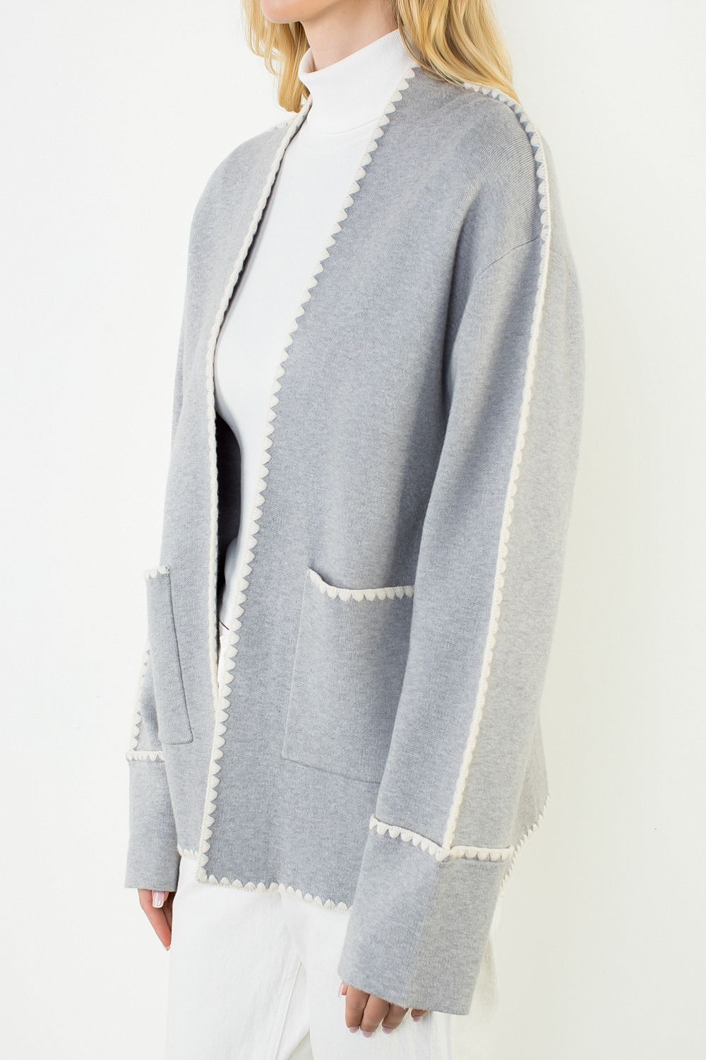 EMBROIDERED CARDIGAN WITH POCKETS