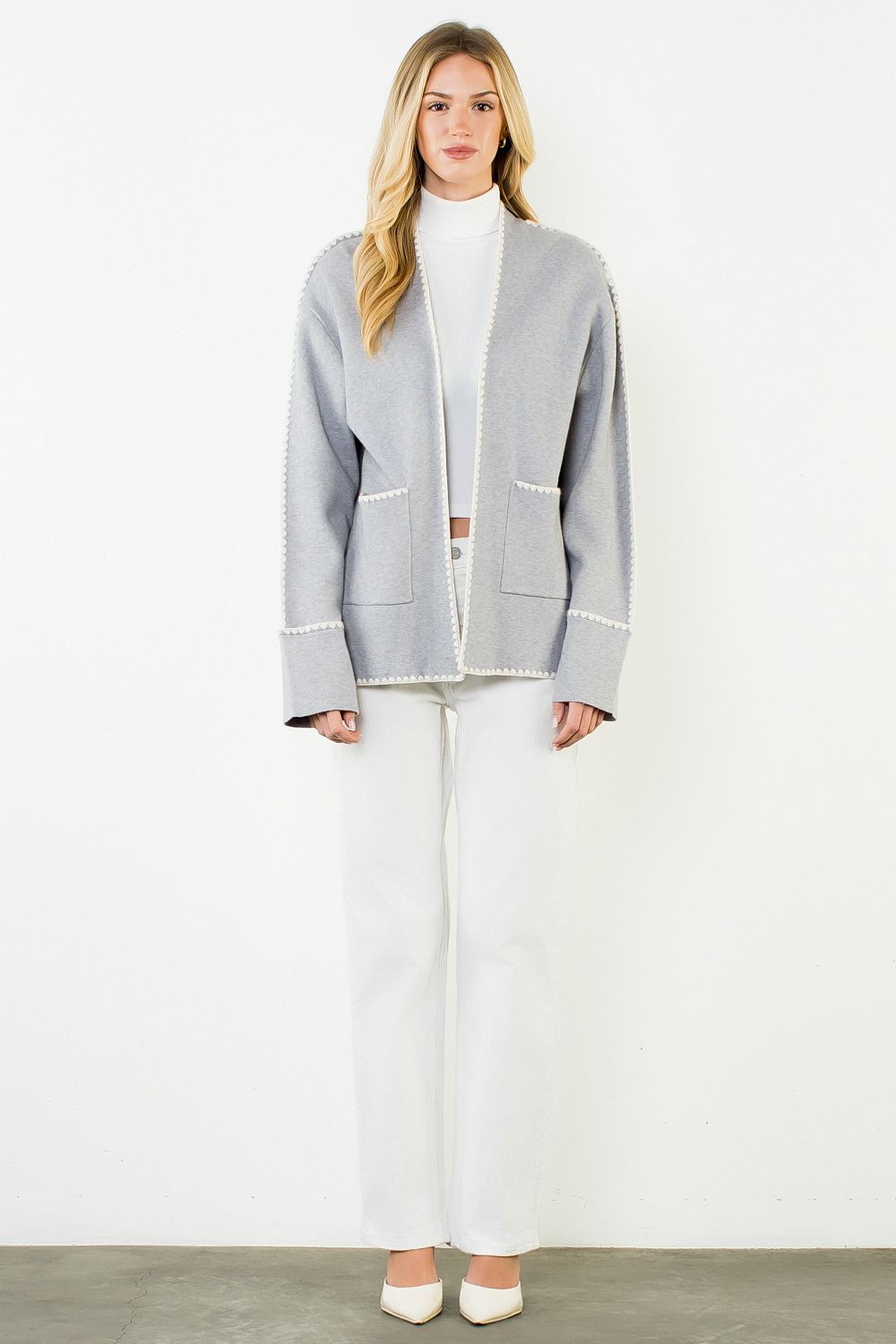 EMBROIDERED CARDIGAN WITH POCKETS