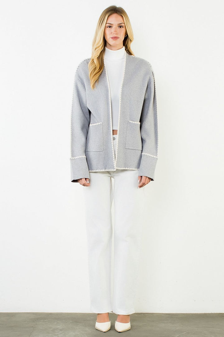 EMBROIDERED CARDIGAN WITH POCKETS