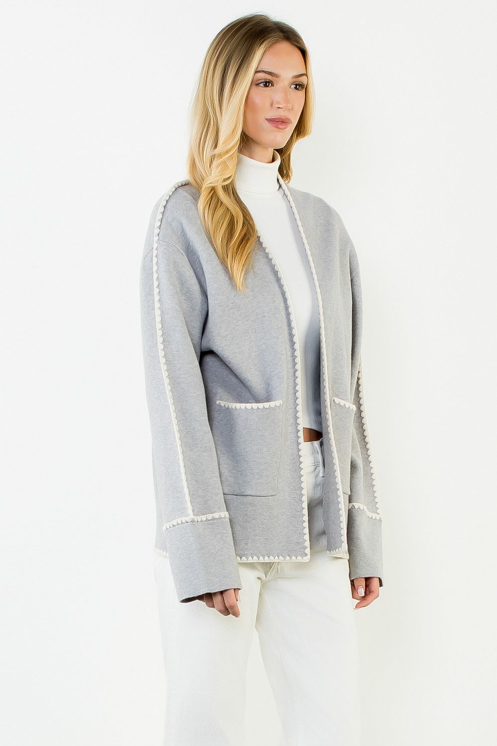 EMBROIDERED CARDIGAN WITH POCKETS