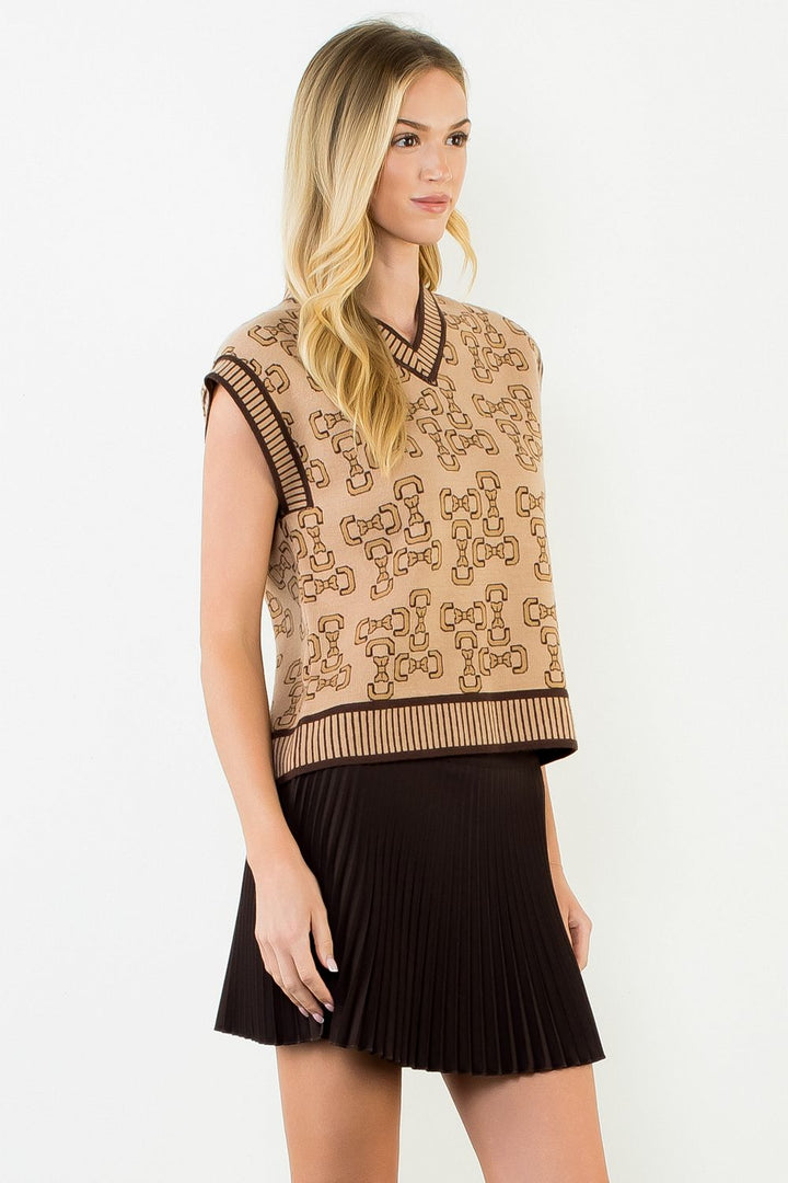 BOW PRINT VEST