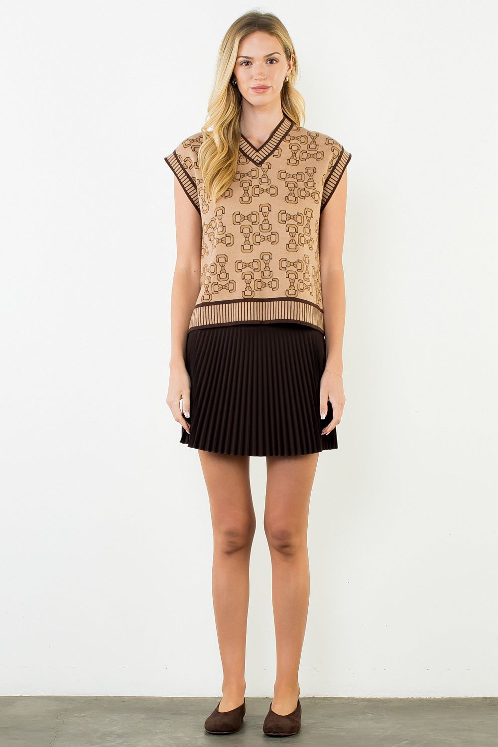 BOW PRINT VEST