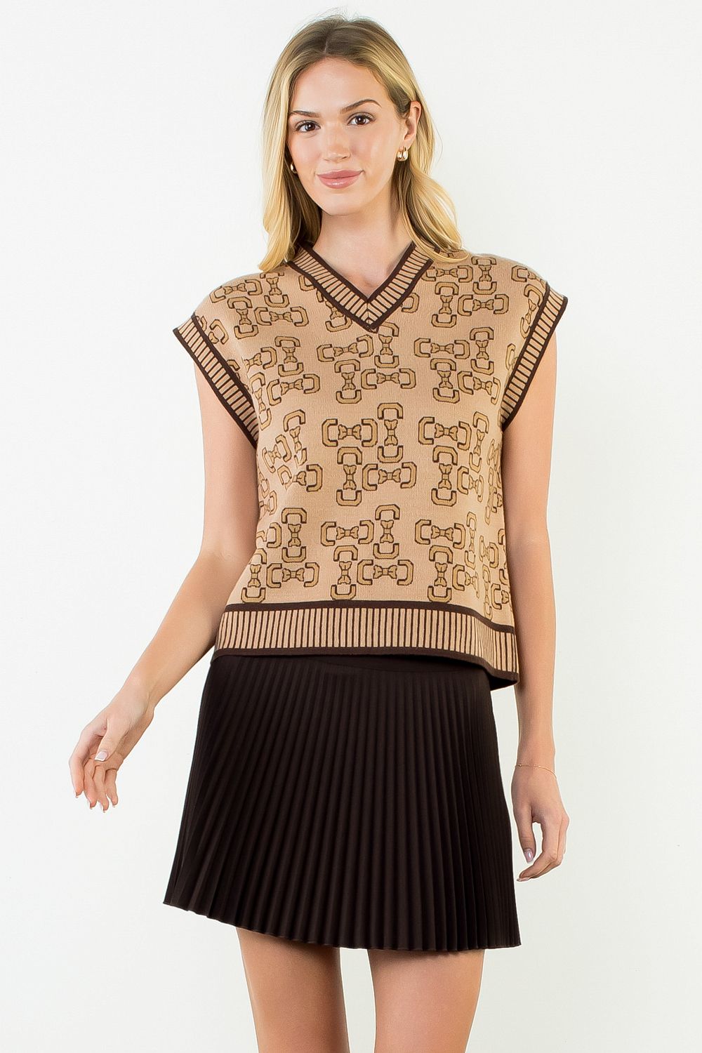 BOW PRINT VEST