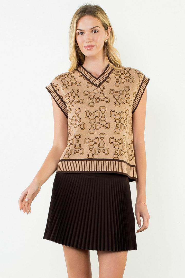 BOW PRINT VEST