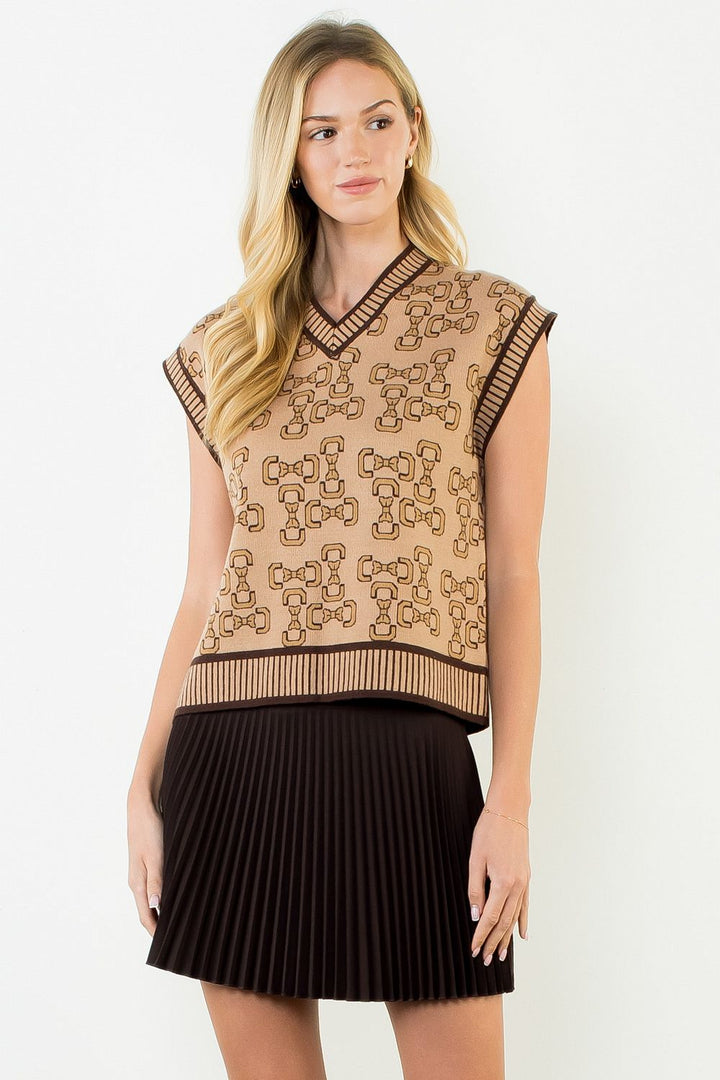 BOW PRINT VEST