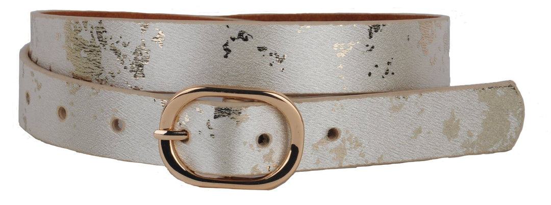 Most Wanted USA - Gold Shimmer Glam Leather Belt